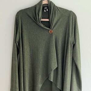 Bobeau cardigan size L Olive Green